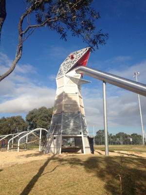 Giant Lizard at HighBrook Park Muswellbrook